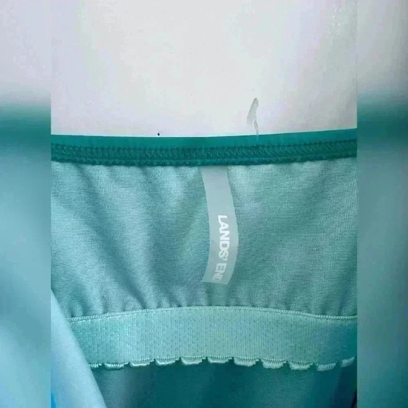 Land’s End V-Neck Wrap Underwire Tankini Bathing Suit Top Like New - Picture 3 of 6